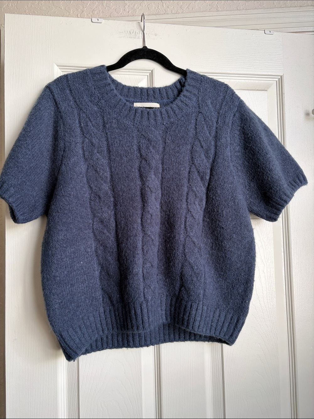 By Together Blue Wool Short Sleeved Sweater